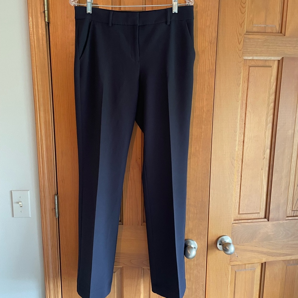 Express Editor Low Rise Navy Blue Dress Trousers